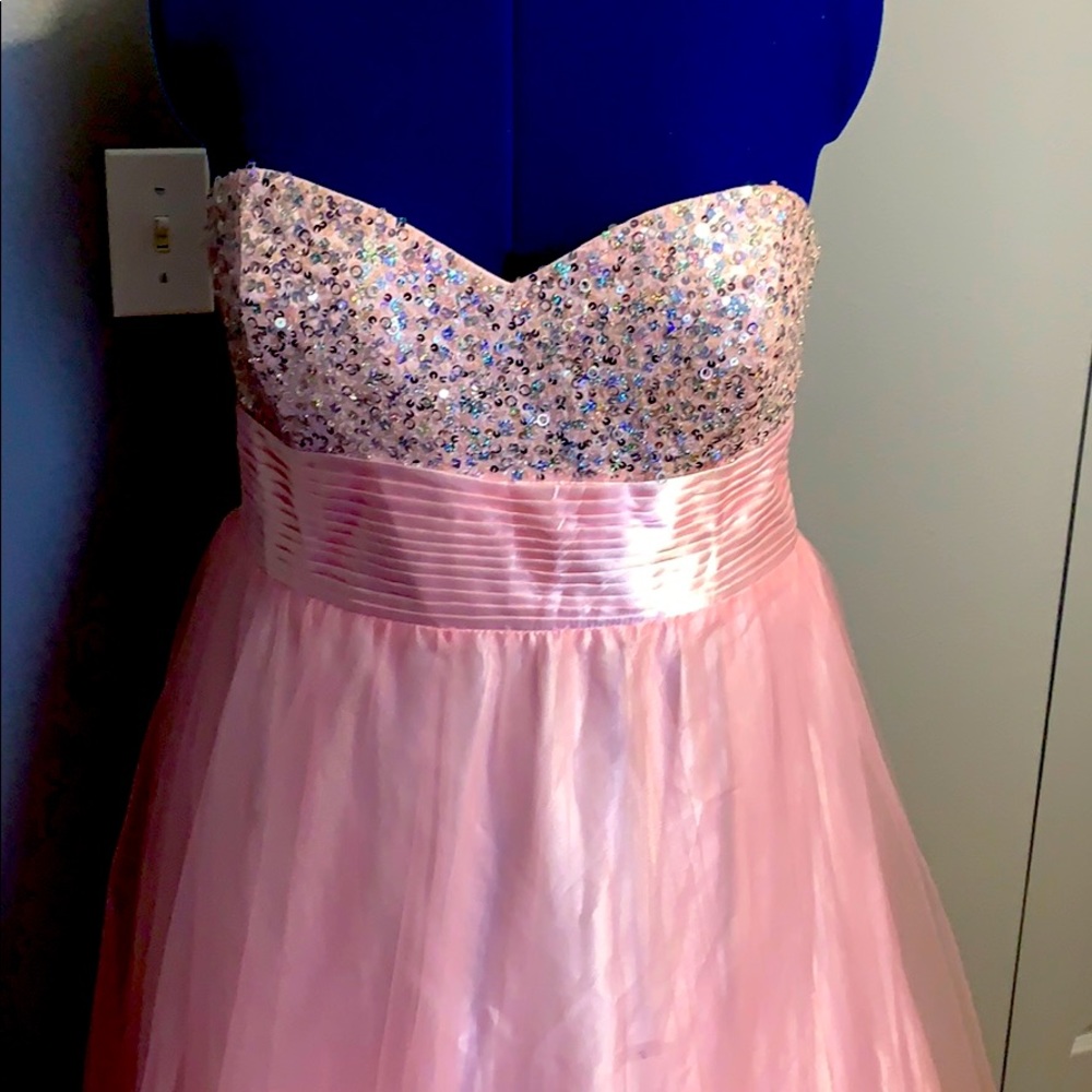 Pink princess prom dress